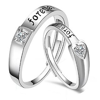                       Diamond Sterling Silver couple Ring Original American Diamond stone Ring For Women  Men-CEYLONMIINE                                              