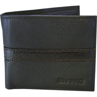 my pac db Vogue Rfid protected genuine leather  wallet Black -Brown C11595-12S