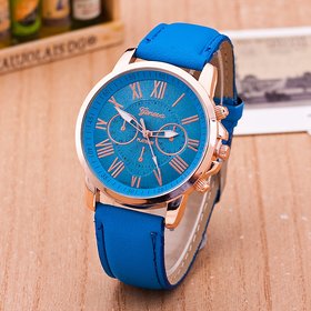 HRV Women Bracelet Watch Fashion Ladies Blue Casual Geneva Watches