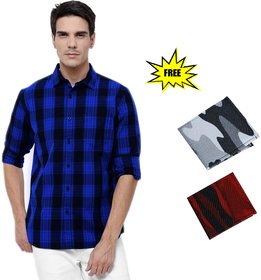 Spain Style Check Shirt Free Wallets