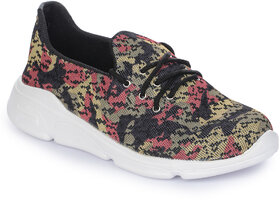 Walkfree Women Yellow Black Casual Sneakers