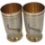 METALCRAFTS Drinking Glass, set of 2, Brass, carving, Meena, handcrafted, capacity 250ml each, 10 cm