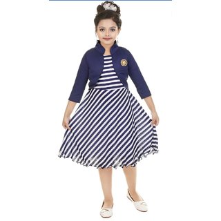 girls blue and white dress