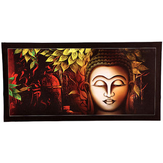 Modern Art Buddha Painting Sparkle Print Sticker Poster Without Frame (20 X 40 Inches) Wall Art Dcor