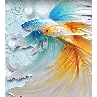 Style UR Home -A Pair of Fish Wallpaper Poster  12 x 18