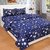 Choco Creation Blue Polycotton 3D Printed Double Bedsheet With 2 Pillow Covers (225 Inch* 225 inch)
