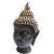 Black & Gold Buddha Head Figurine (10.5 Cm X 7 Cm X 13 Cm)