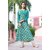 Girls Cotton Kurta With 3/4 Sleeve Mint Blue Color