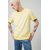 PAUSE Yellow Solid Round Neck Slim Fit Half Sleeve Men's T-Shirt