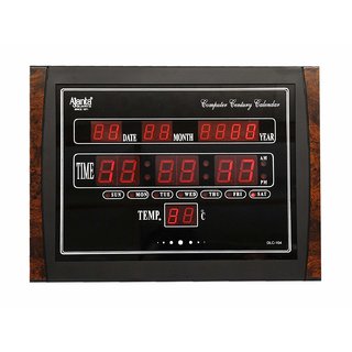 Buy Ajanta Quartz Digital Red LED Rectangle Wall Clock OLC - 104 Online ...