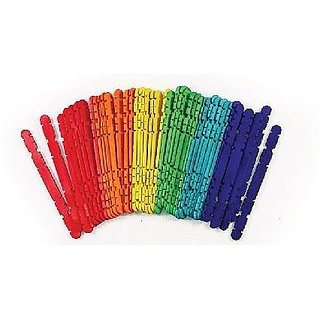 Ice Cream Sticks, 114 Mm, Multicolored With Joint Gap 100 Pcs,
