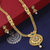 SILVER SHINE Gold Plated Traditional Designer Long Set Combo For Women