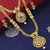 SILVER SHINE Gold Plated Traditional Designer Long Set Combo For Women