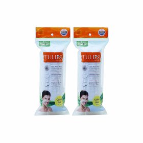 Tulips Cotton Pads 50 in Each Pack of 2