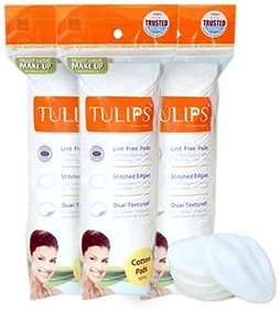 Tulips Cotton Pads 50 in Each Pack of 3