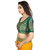 Anand Sarees Yellow Color Chiffon Solid Plain Saree With Lace Border And Unstitched  Green Color Jacquard Blouse Piece ( 14683 )