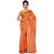 Naveera Orange Women's Cotton Blend Self Zari Work Fancy Banarasi saree