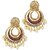 Shourya Exports Jewellery Meenakari Traditional Chandbali Drop  Dangle Earrings-Red