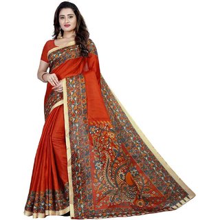                       Sharda Creation Red Mysore Silk Printed With Blouse Saree                                              