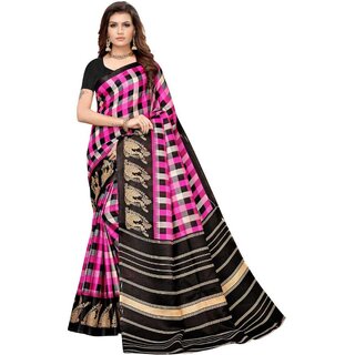                       Sharda Creation Pink Mysore Silk Printed With Blouse Saree                                              