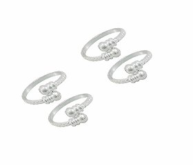 Toe Ring Plain Pure Sterling Silver Plated Toe Ring Jewelry for Women, Set 2 PCS. (010)