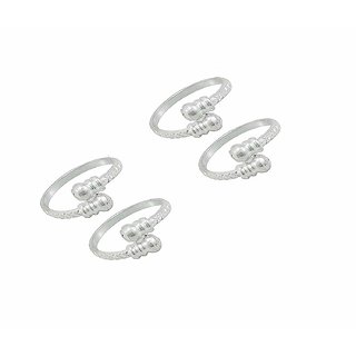                       Toe Ring Plain Pure Sterling Silver Plated Toe Ring Jewelry for Women, Set 2 PCS. (010)                                              