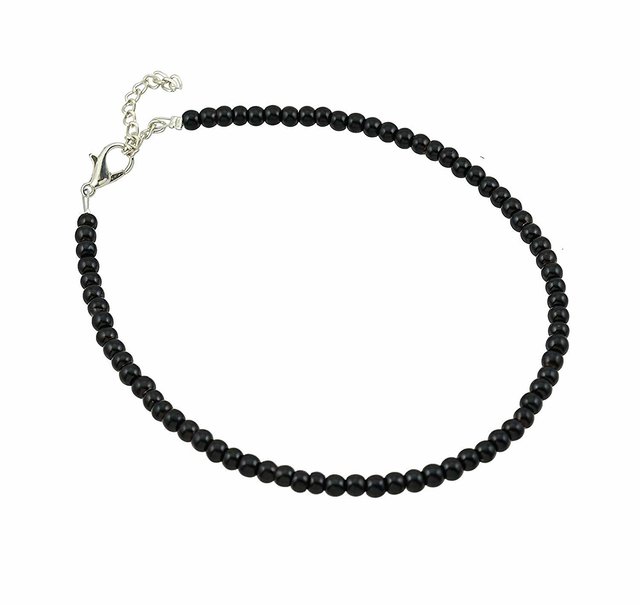 black beads payal