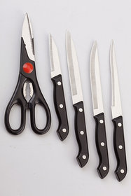 Darkpyro Black Stainless Steel 4+1 Knife Set