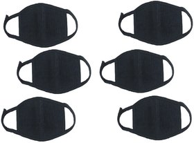 Fashionable Cliq Anti-Pollution Dust protection Cotton Black Face Mask For Men  Women