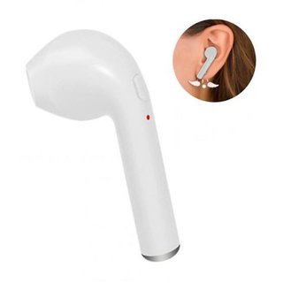 i7 Single Stereo Earbud Earphone With Mic For Smartphones  All Bluetooth Compatible Devices