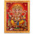 Panchmukhi Ganesha Golden Zari Art Work Photo in Golden Frame Big (14 X 18 Inches) Religious Wall Decor