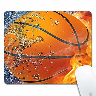 Basketball Fire Gaming Office Mouse Pad ZTtrade Durable Customized Non-Slip Rubber Mouse Pad-Rectangle.