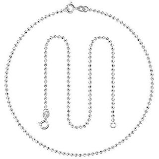 Anklets (Payal) Ball Design 92.5 Pure Sterling Silver For Women  Girls