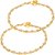 Anklet Golden and White Gold Plated Anklets for Girl  Women