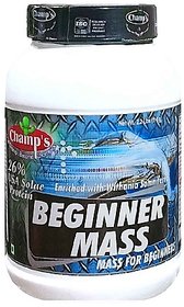 Champs Beginner Mass (Chocolate Brownie) 1 Kg mass for gym beginners
