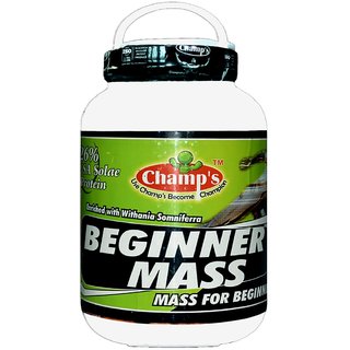 Champs Beginner Mass (Chocolate Brownie) 3 Kg mass for gym beginners