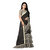 Aldwych Women's Black  Grey Georgette Mix Ruffle Saree With Blouse