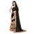 Aldwych Women's Black  Brown Georgette Mix Ruffle Saree With Blouse