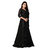 Aldwych Women's Black Georgette Ruffle Saree With Blouse
