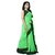 Aldwych Women's Green Georgette Ruffle Saree With Blouse
