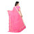 Aldwych Women's Pink Georgette Ruffle Saree With Blouse
