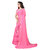 Aldwych Women's Pink Georgette Ruffle Saree With Blouse