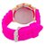HRV Geneva Pink strap watch with silicon strap pink girls Analog Watch For Women