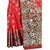 Women's Banarasi Art Silk Saree With Blouse(R 105,red WITH MAROON)