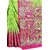Women's Banarasi Art Silk Saree With Blouse(R 106,l.grren WITH pink)