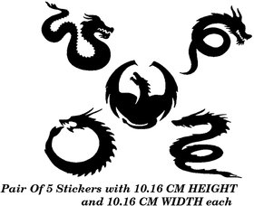 SIMPLE N SOBER-DRAGON SPIRIT vinyl sticker BLACK Matt