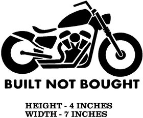 SIMPLE N SOBER-Build Not Bought Motorcycle Sticker Black Matt