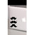 Simple N Sober-SET of 3 Different MOUSTACHES vinyl sticker Black Gloss