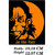 SIMPLE N SOBER-Bajrang Bali Lord Hanuman Orange Radium sticker with Black Background