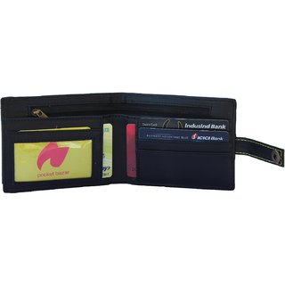                       pocket bazar  Men Black Artificial Leather Wallet  (7 Card Slots)                                              